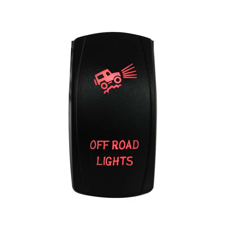 Off Road Lights Rocker Switch - Red, Green, Blue