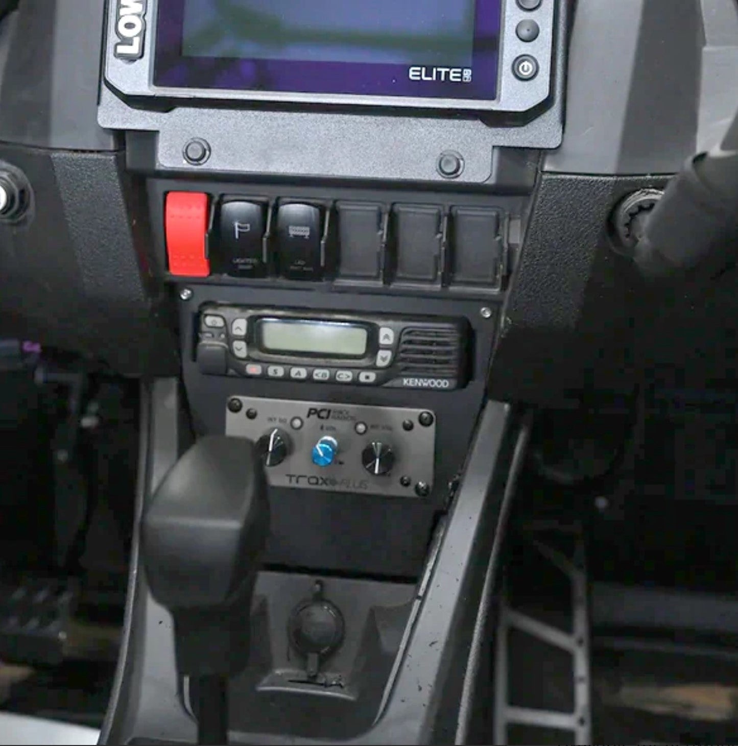 PCI Race Radios Polaris RZR Pro Series Vertical Radio and Intercom Bracket