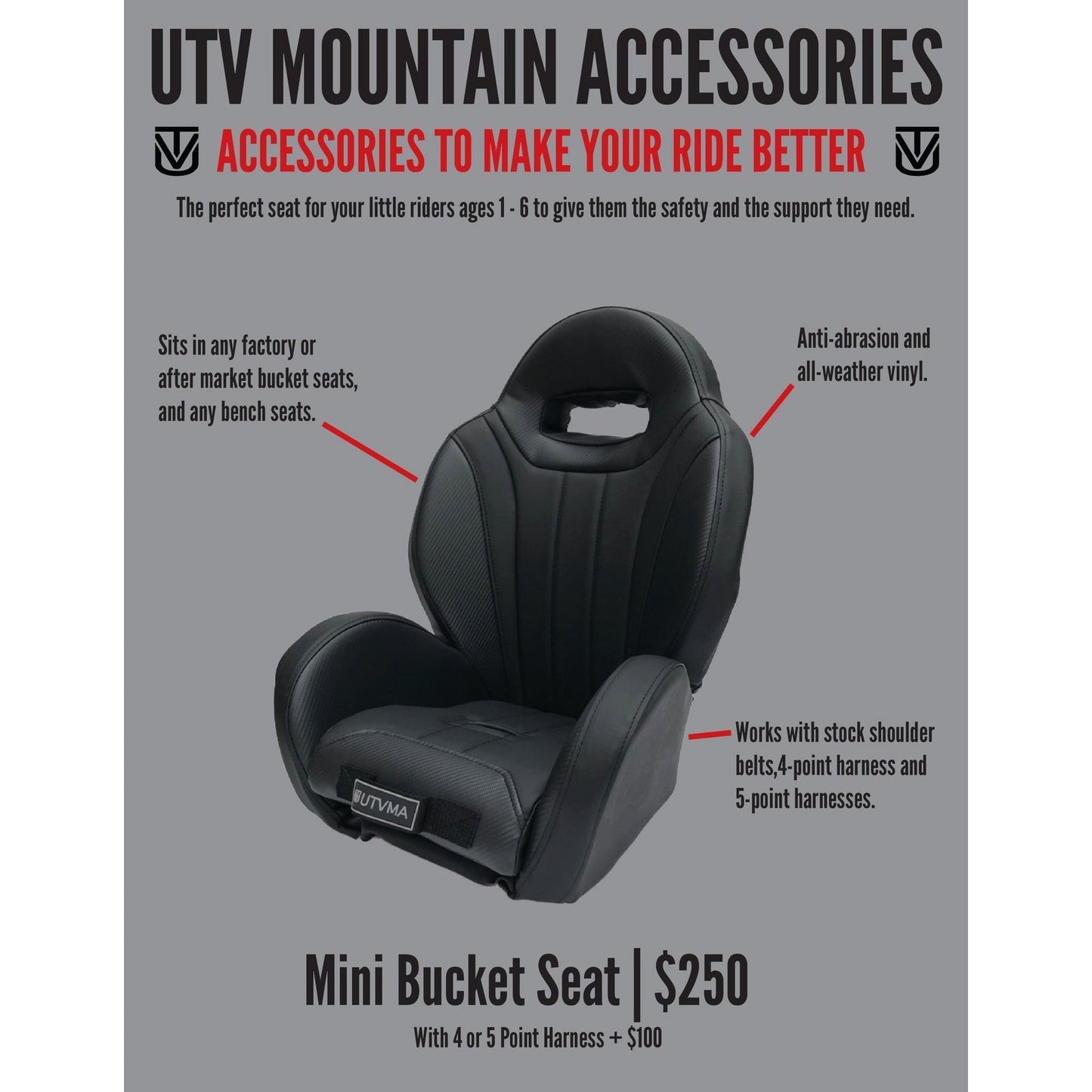 UTV Kids Booster Seat